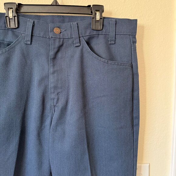 Vintage 70's Levis Sta-Prest Blue Denim Jeans Straight Leg Fit Sz 33 x 30 - Picture 2 of 8